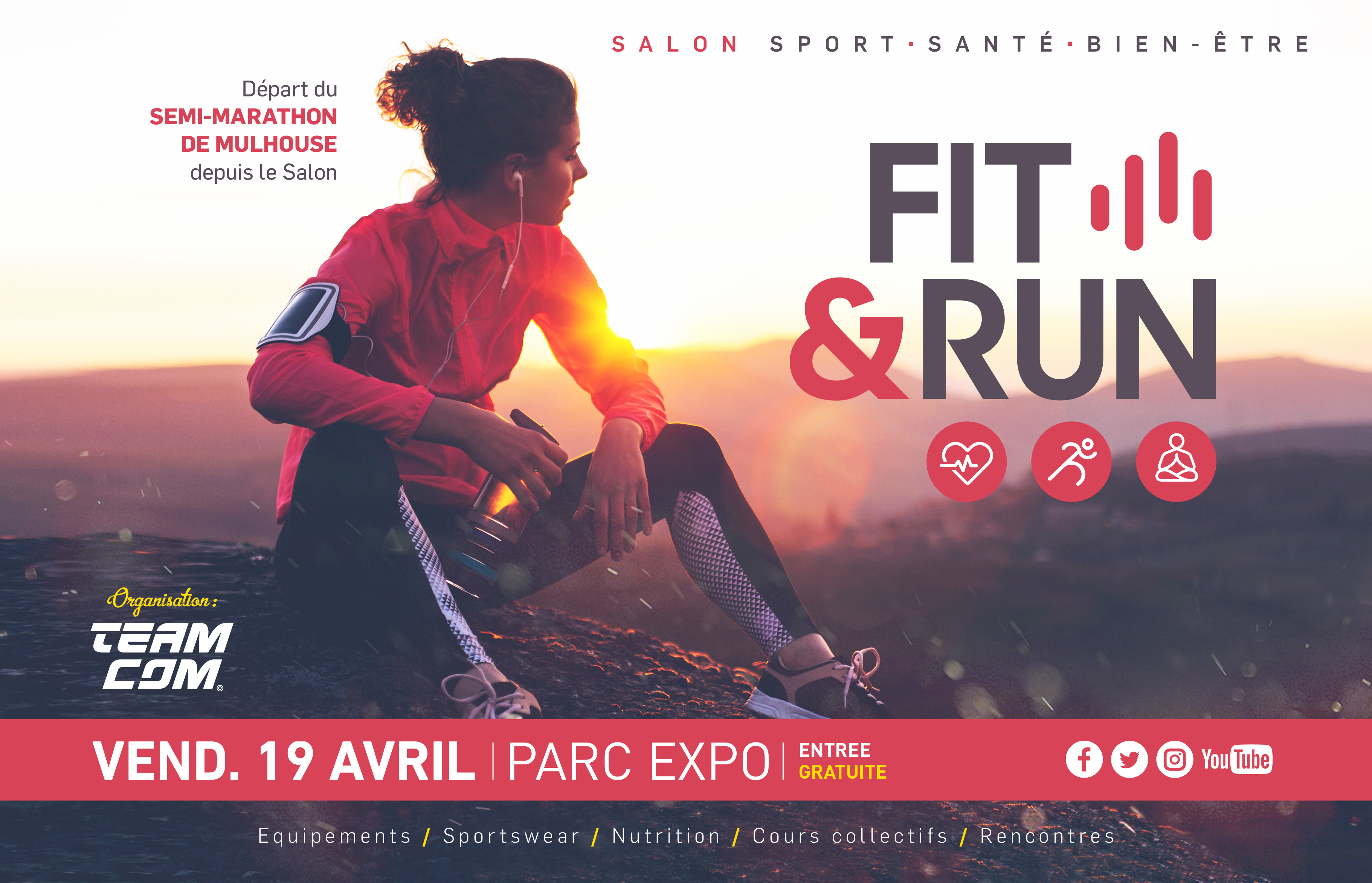 Cyclistes de Run Go Fit, clubs locaux et/ou véhicules électriques