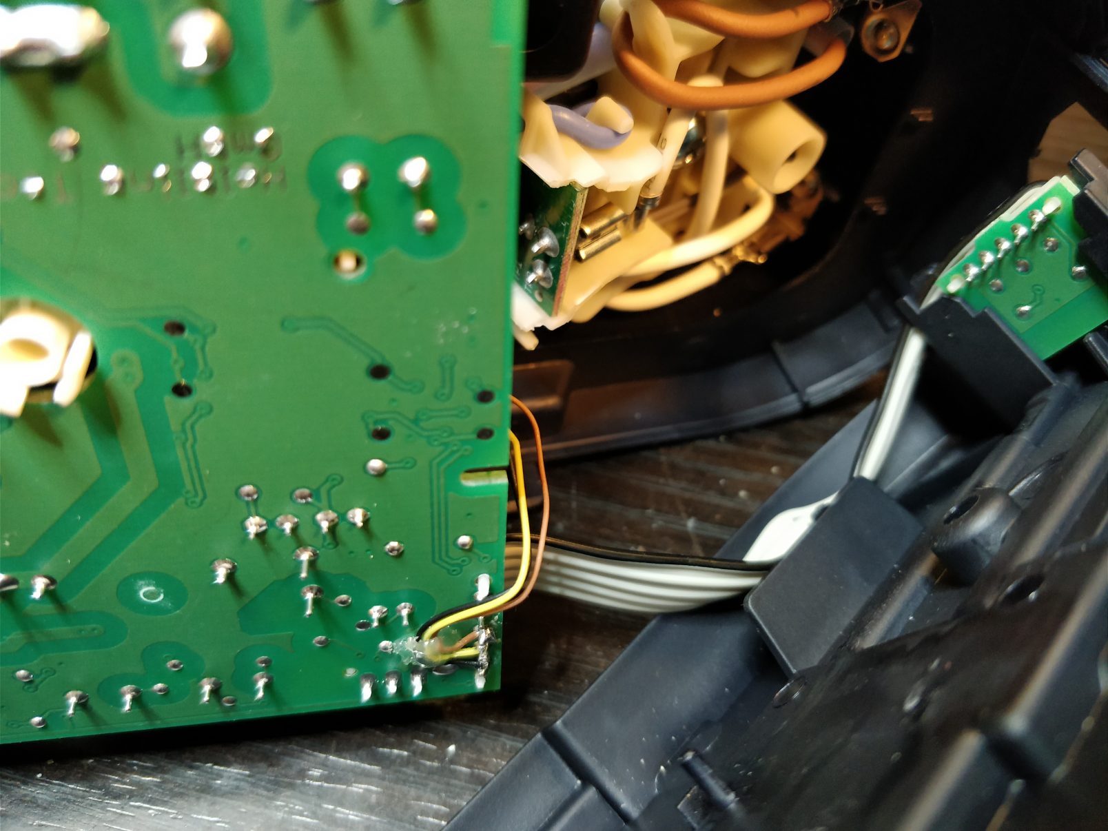 Adding wires to the circuit board