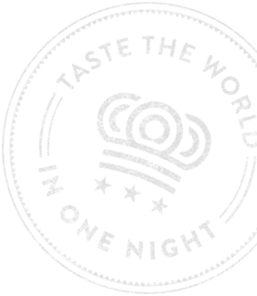 Taste the world in one night stamp