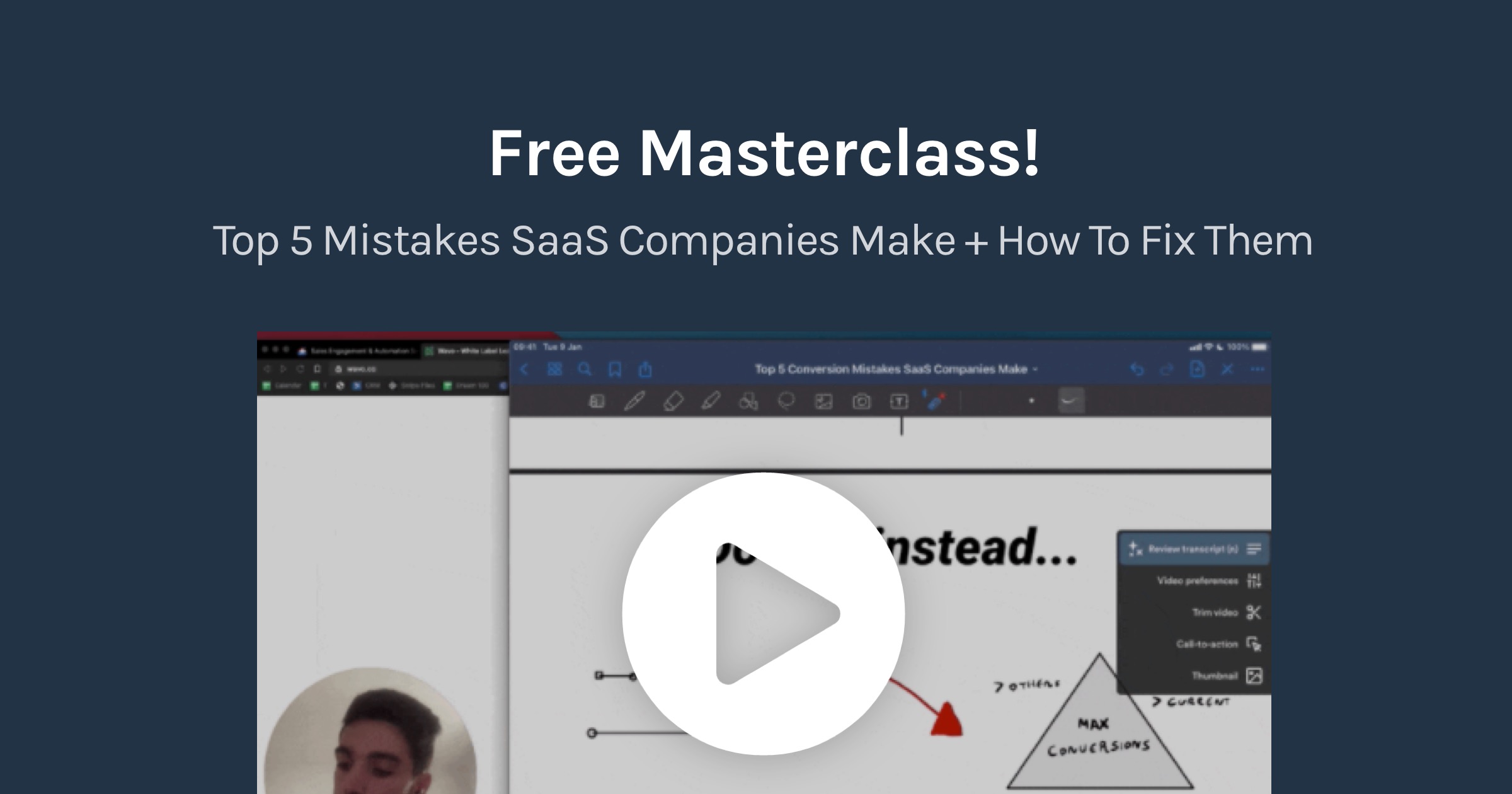 Free Masterclass - Top 5 Mistakes SaaS Companies Make
