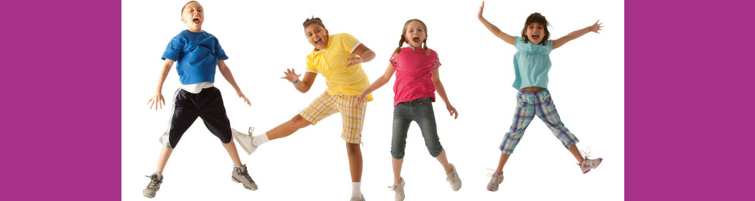 Kids jumping and having fun