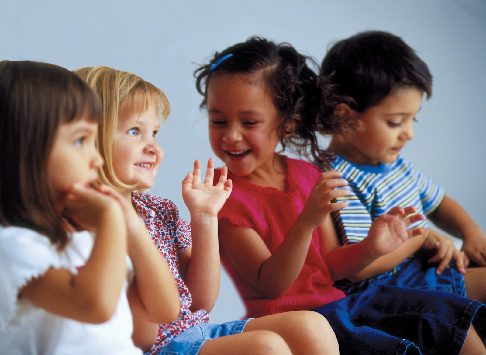 Preschool kids play together