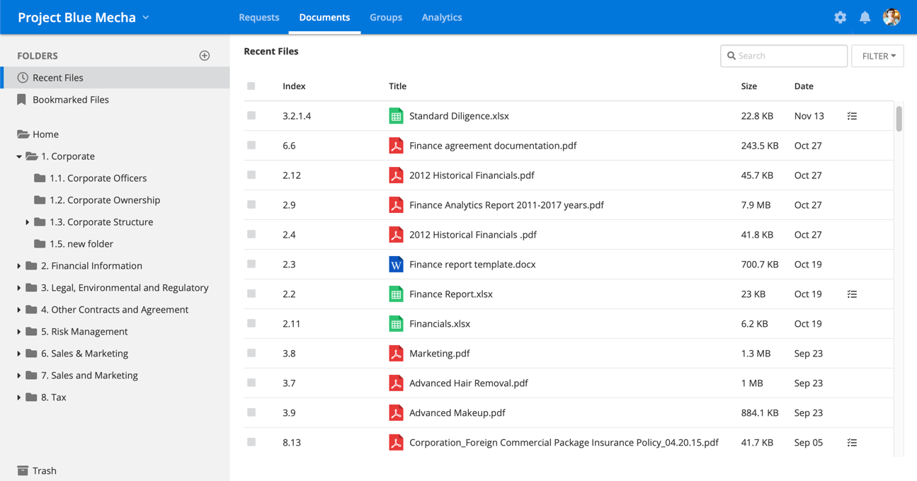 Data Room for Mergers and Acquisitions
