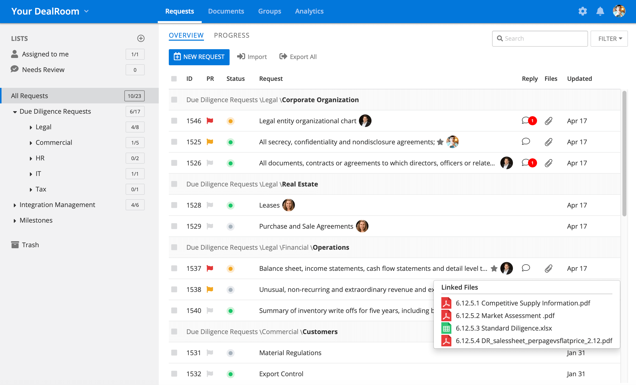 deal tracking