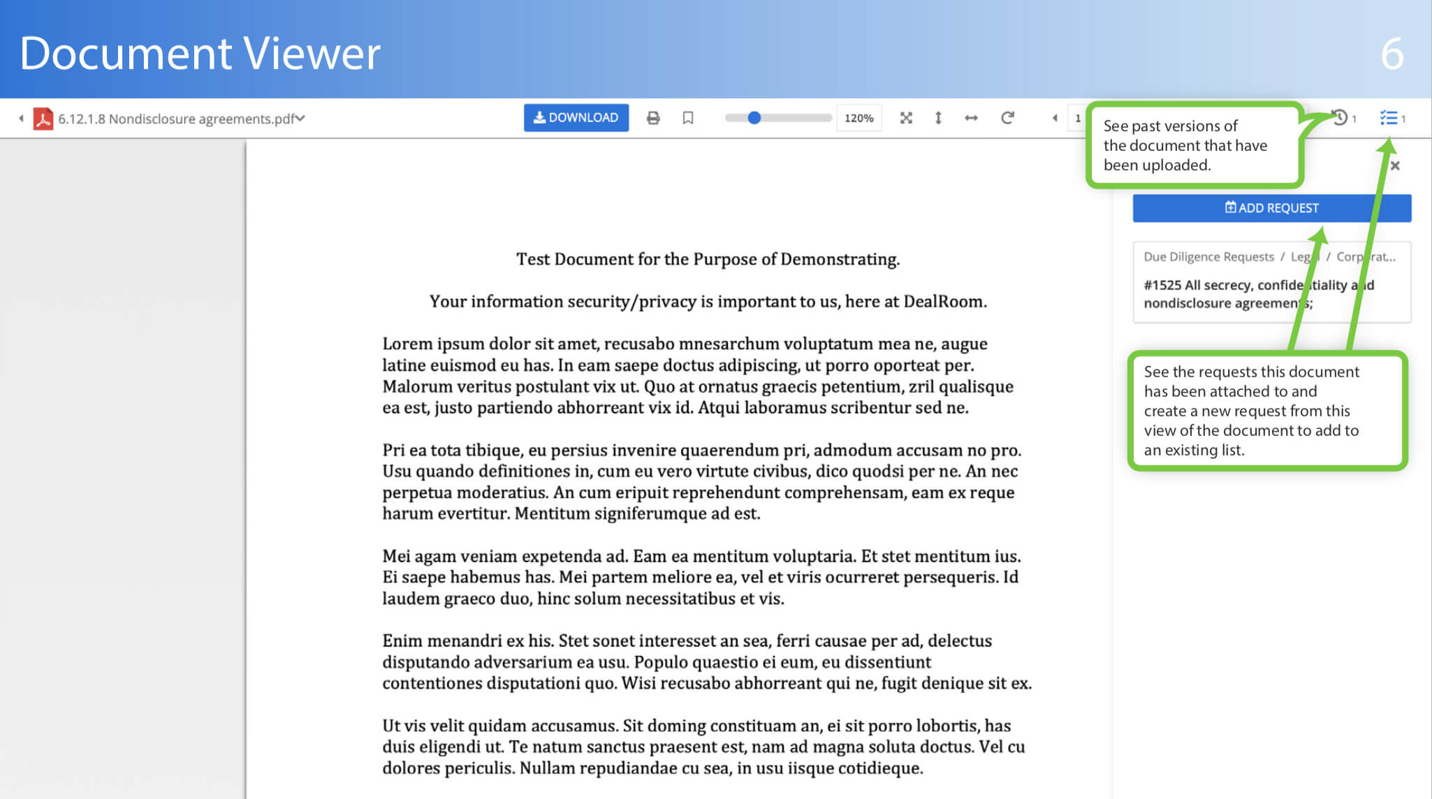 virtual data room document viewer