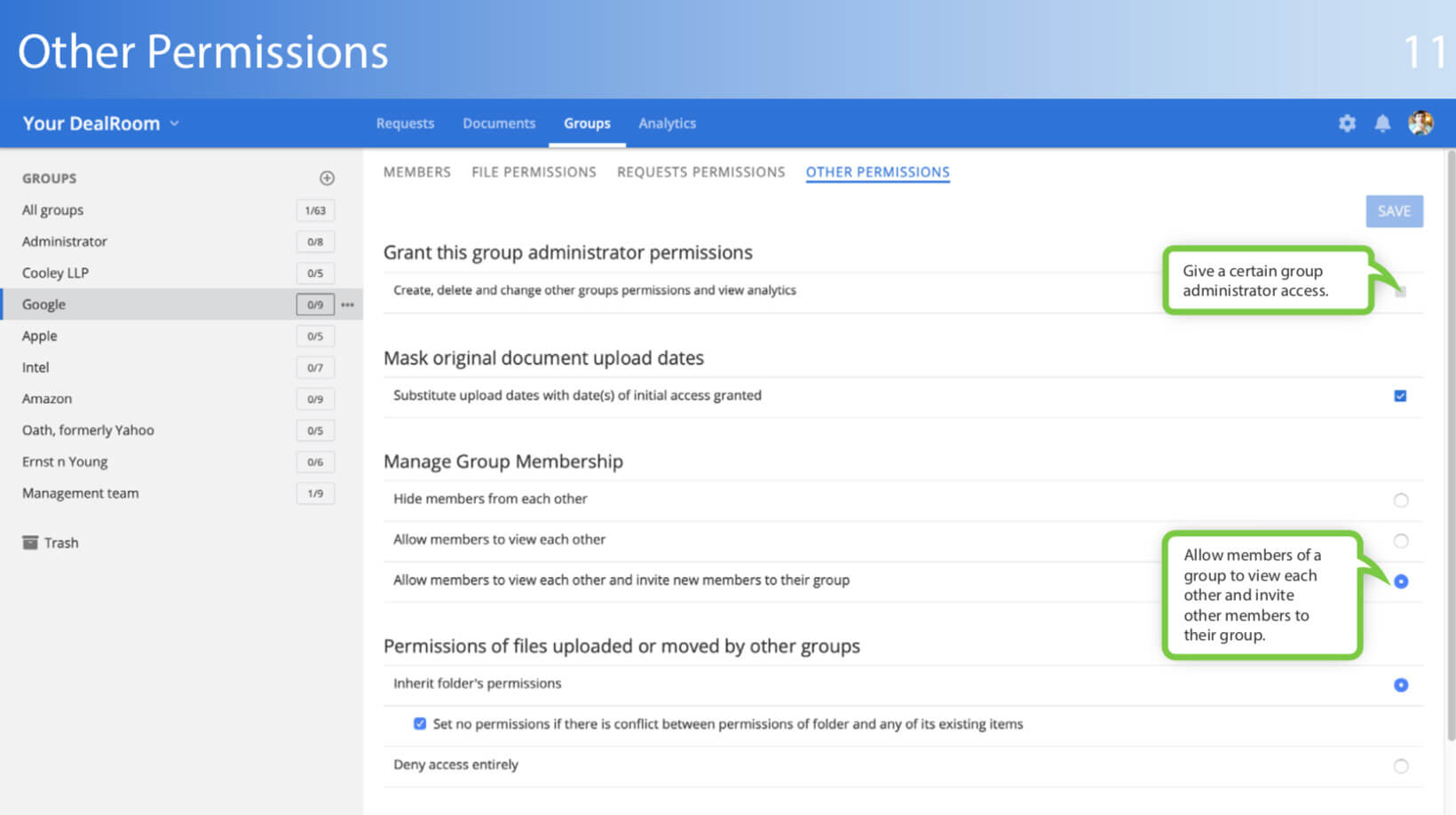 vdr permissions