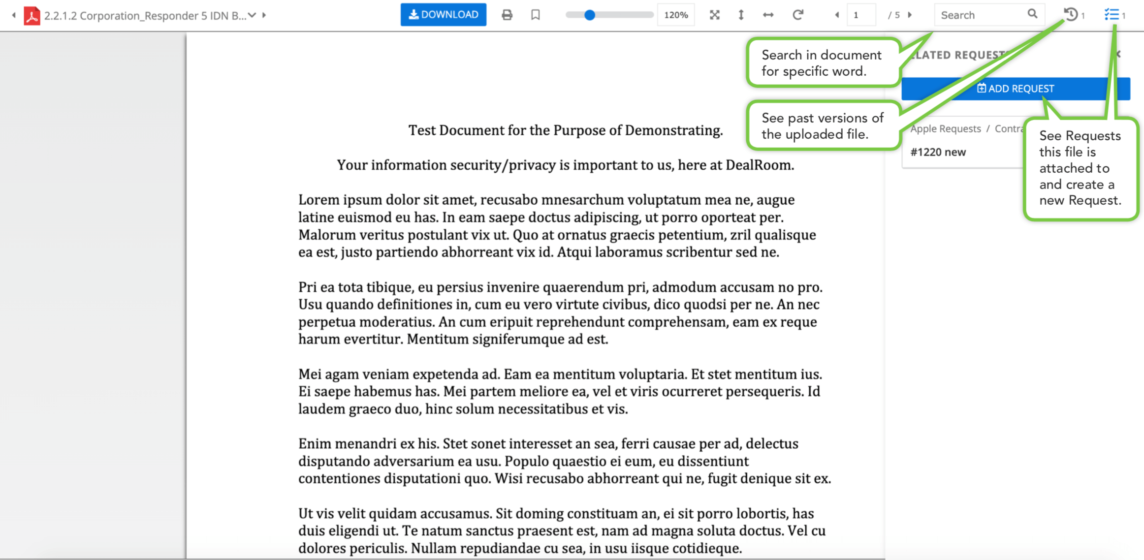 virtual dataroom document viewer