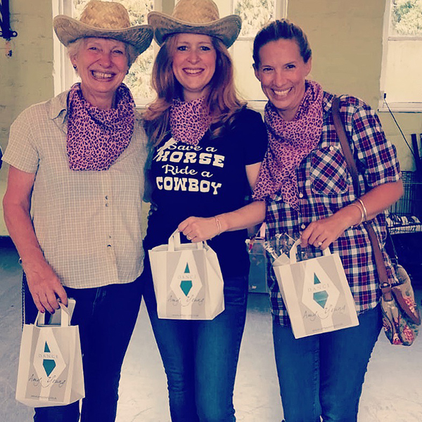 Amy Young dance calss for Bath hen party with their gift bags after the event.