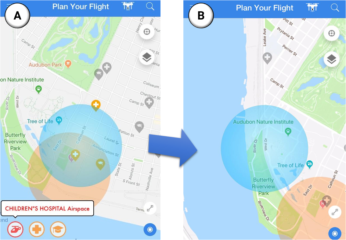 SkyWatch.Ai flight module map screenshot