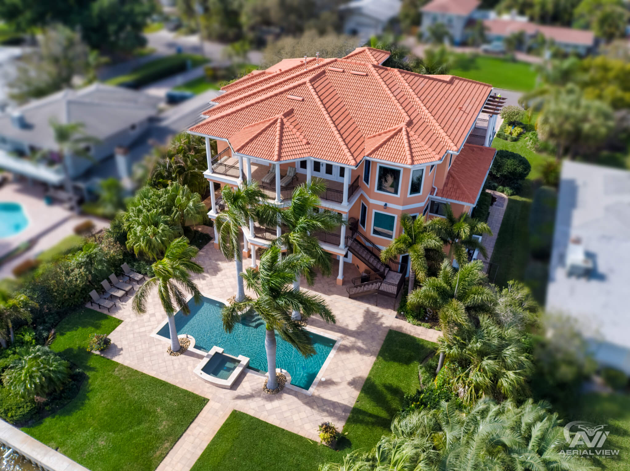 Real estate drone photography