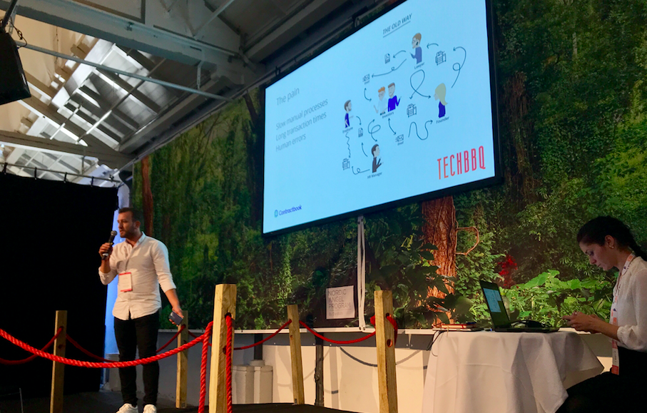Our CPO pitching at TechBBQ