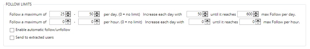 Jarvee follow limit settings