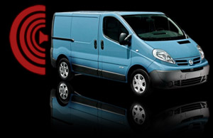 van with reverse camera beeping