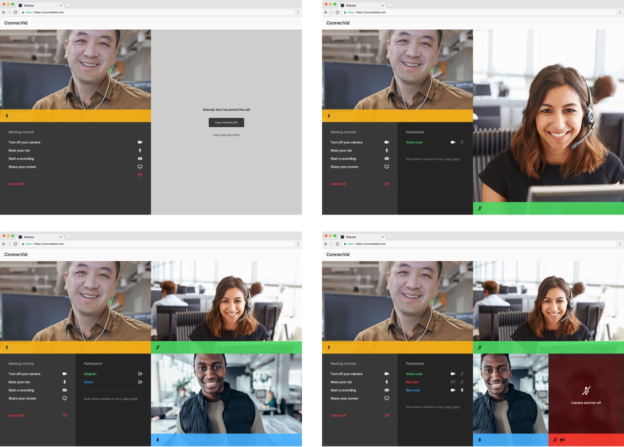 Grid demo designs created in Sketch