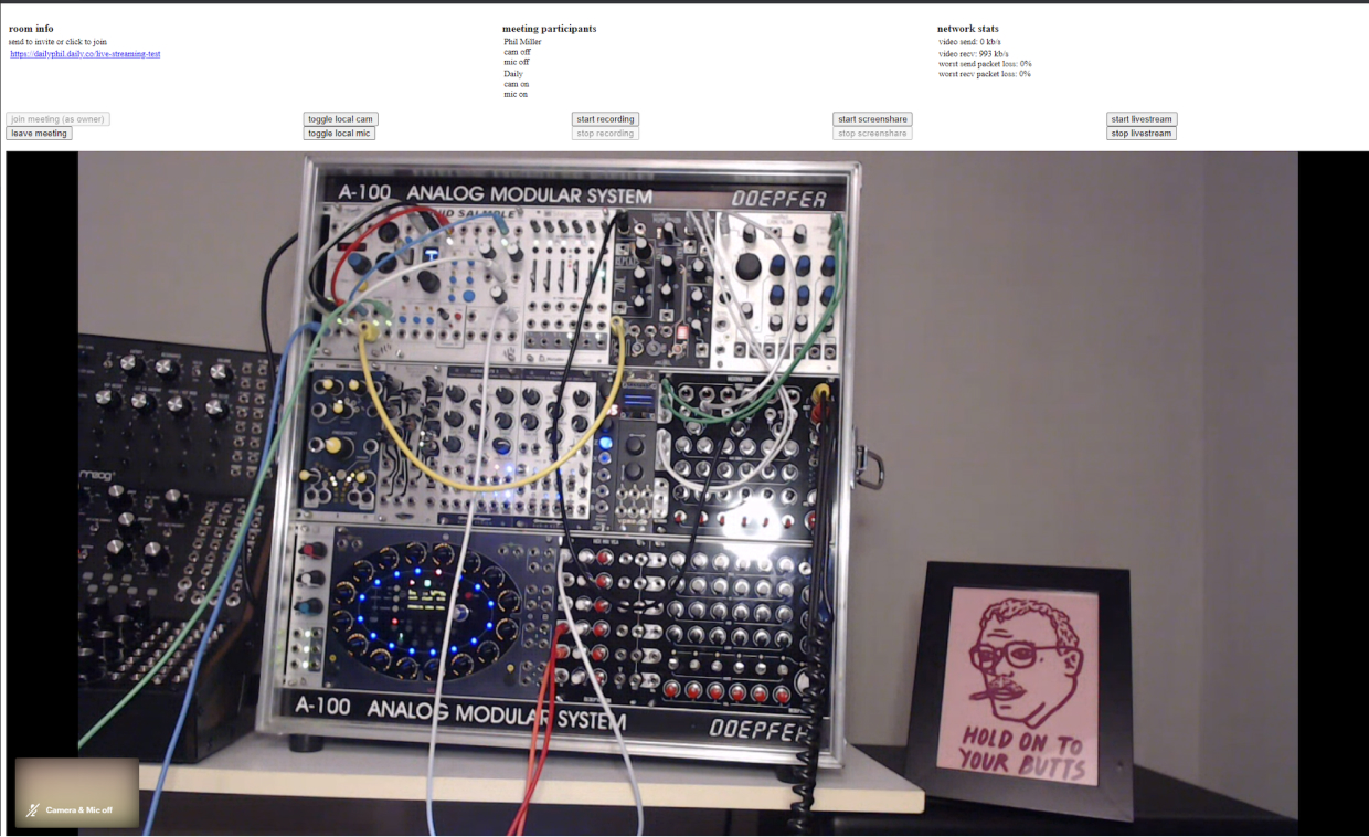 Streaming view of modular synth
