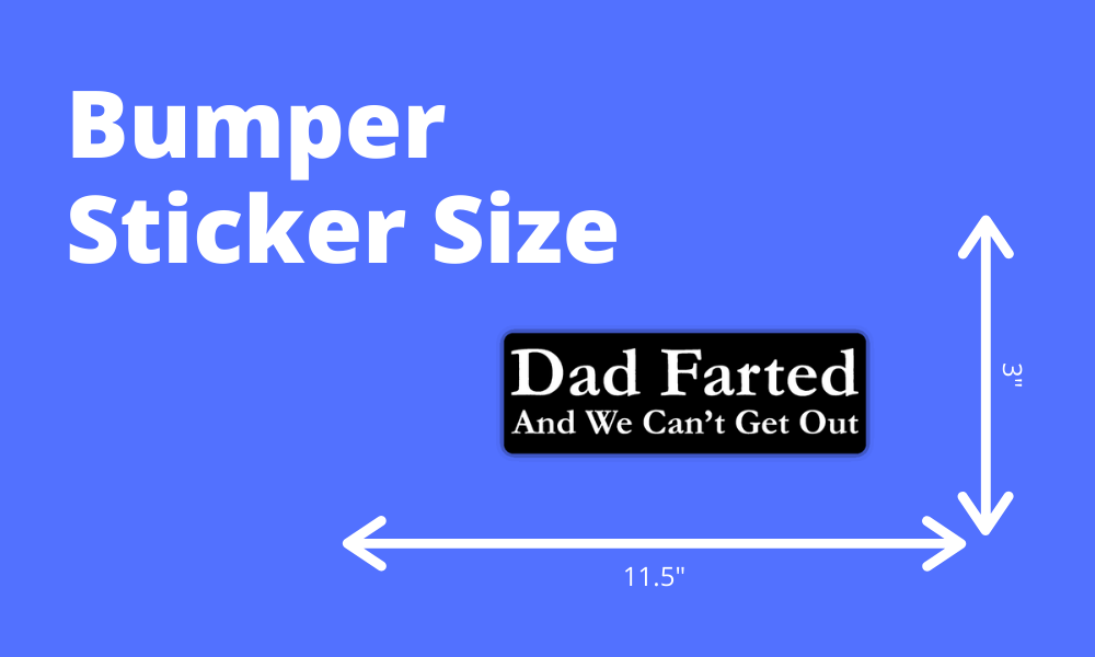 Bumper Sticker Size