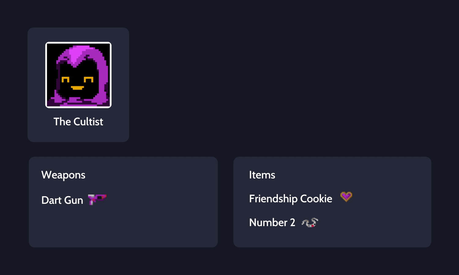 The Cultist Info Card