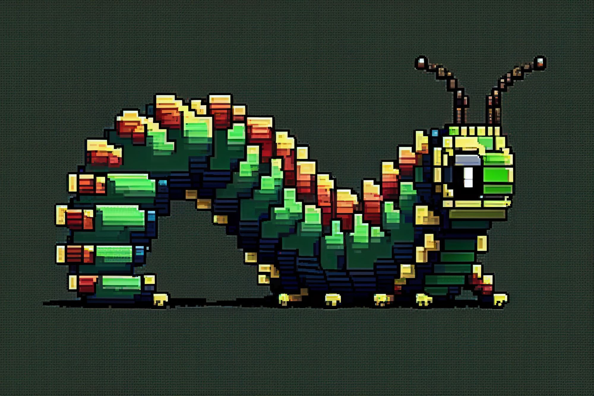 +40 Caterpillar Pixel Art HighResolution Free Images