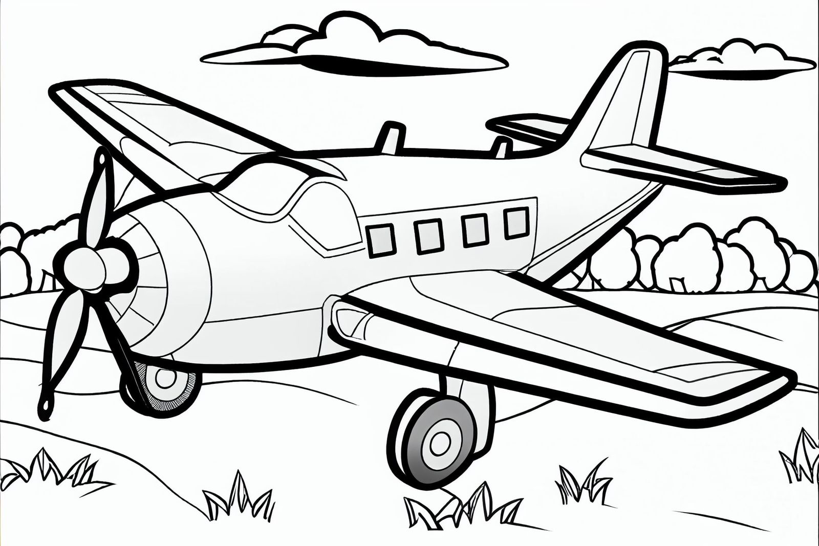 Airplane Coloring Pages Printable