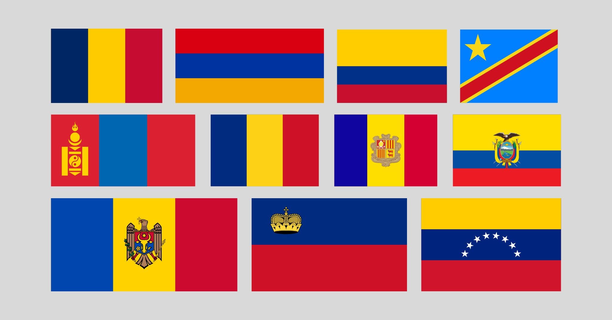 Flags With Blue And Yellow And Red | Detroit Chinatown