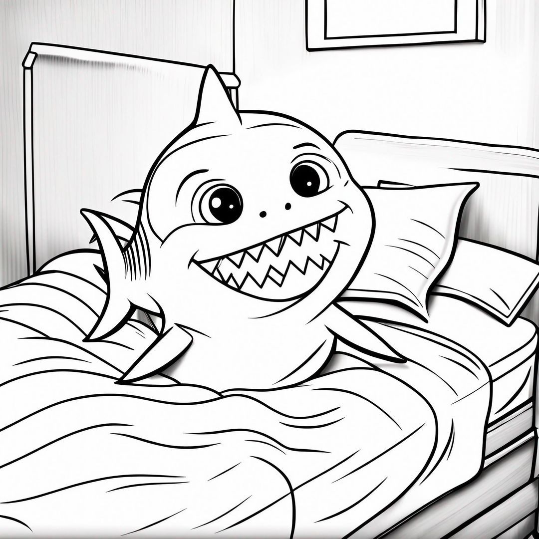+50 Baby Shark Coloring Pages for Free - Eggradients.com