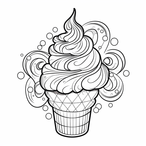+25 Ice Cream Coloring Pages for Free