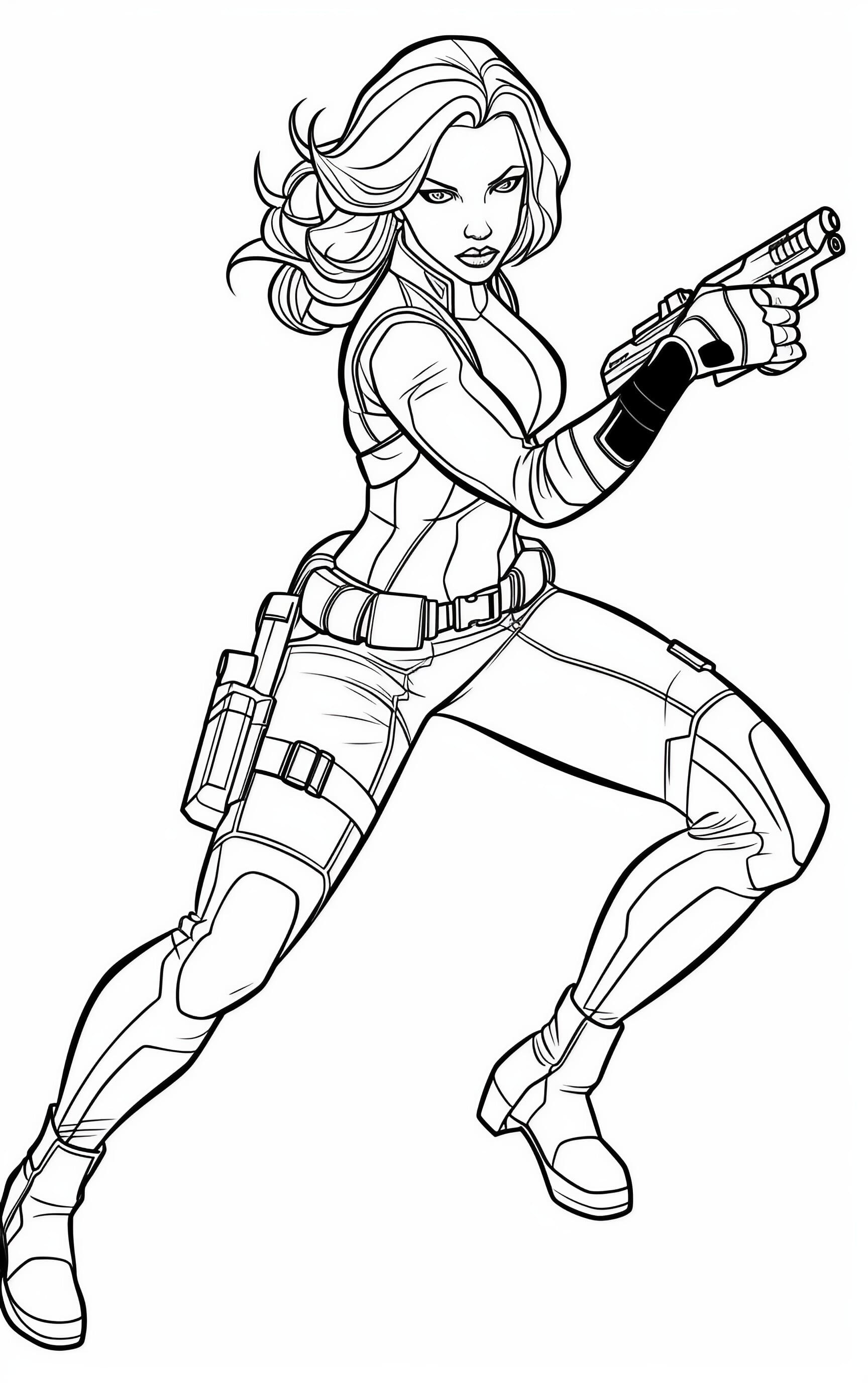 The Avengers Black Widow Coloring Pages