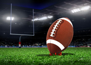 Football in stadium