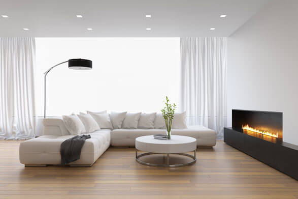 Modern Fireplace in living room