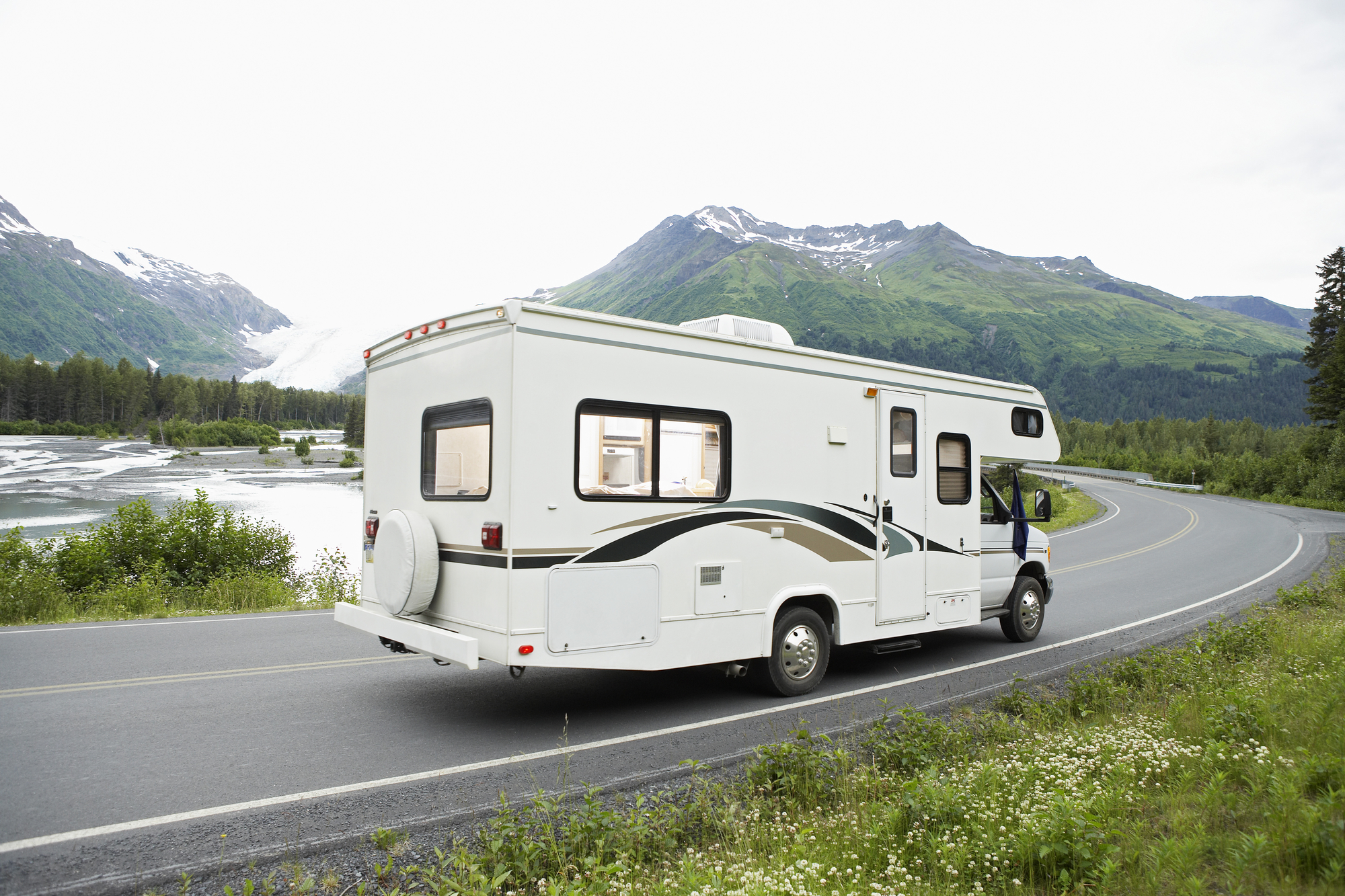 Motorhome driving on road