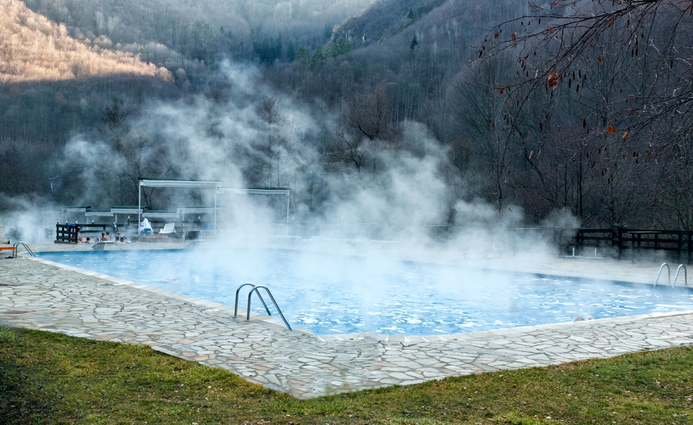 Heated swimming pool