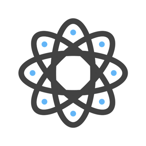 atom icon depicting data management