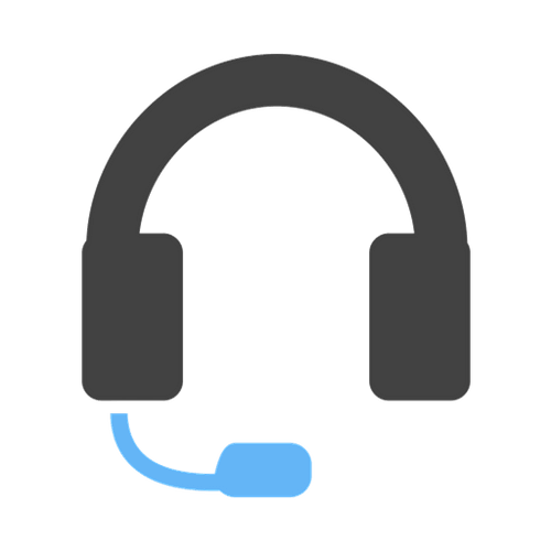 headphone with mic depicting a customer support
