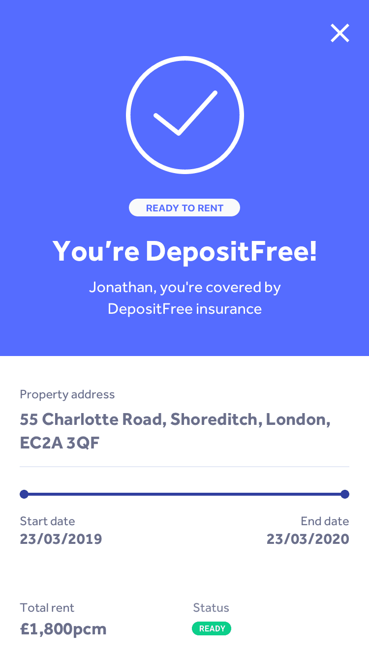 Canopy Deposit Free app screen