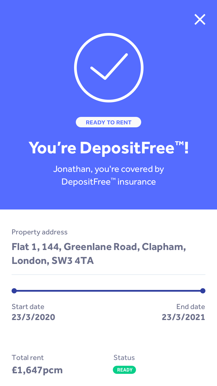Canopy Deposit Free app screen