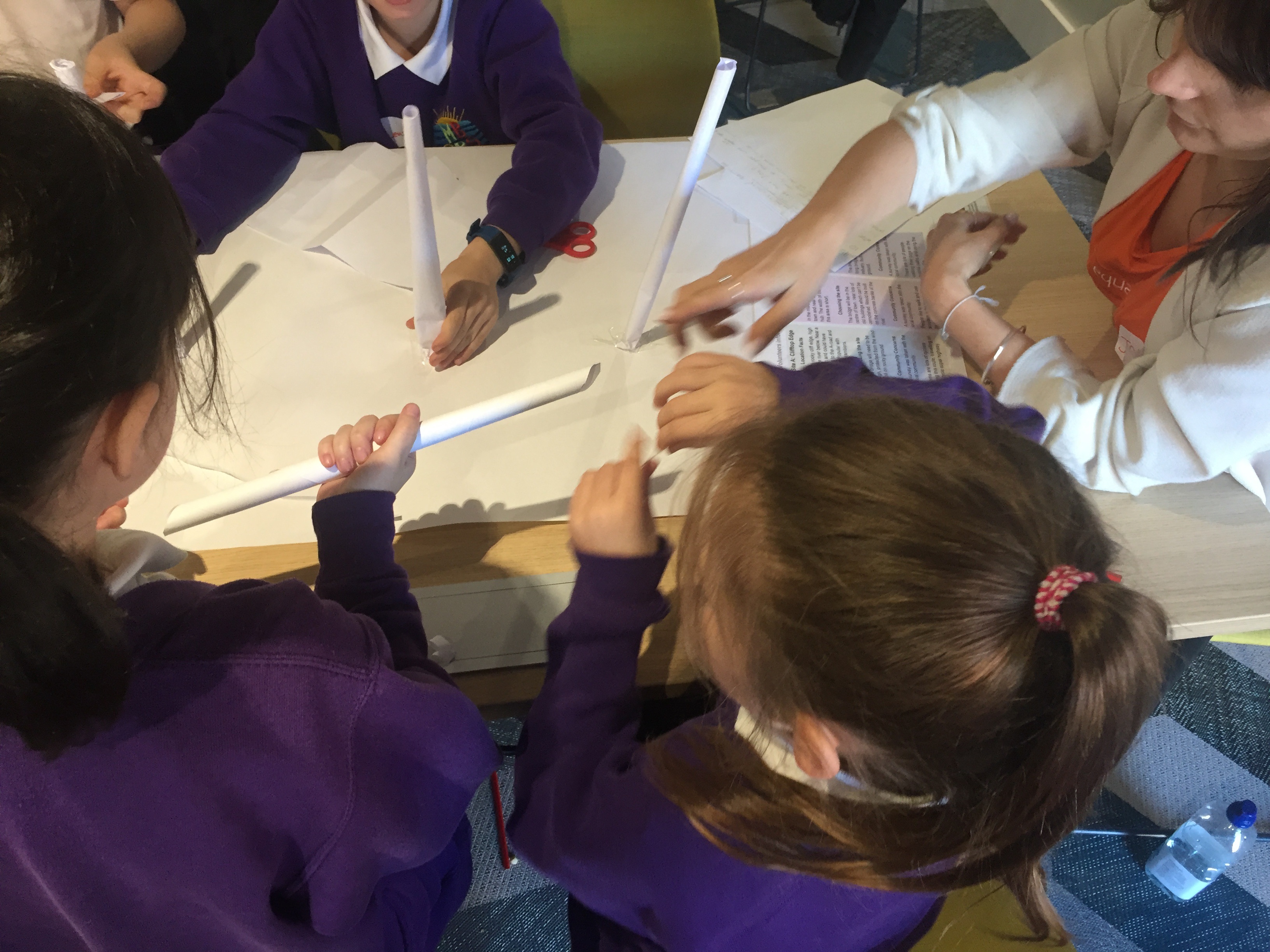 Year 4 showing their teamwork and aiming high skills.
