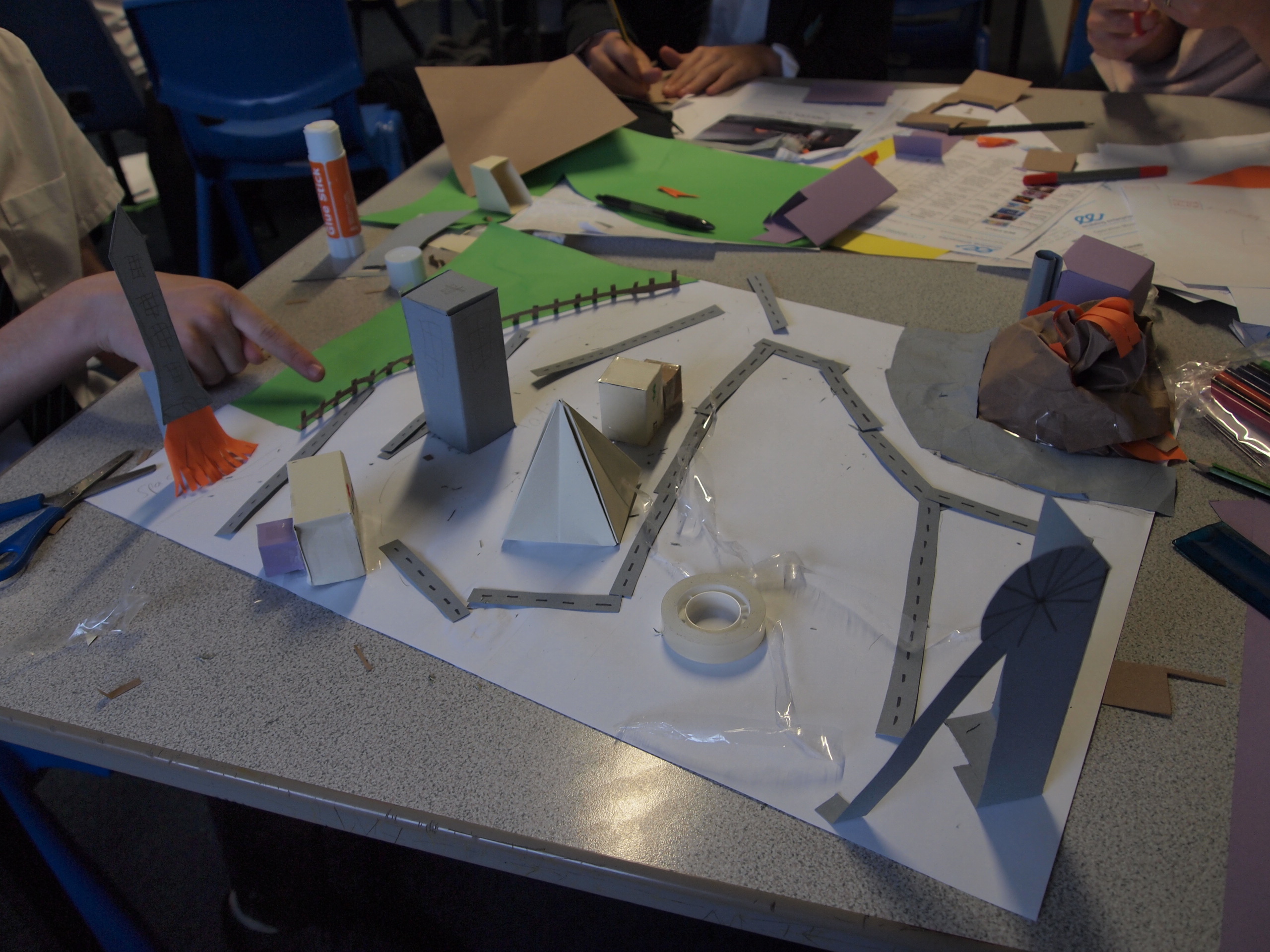 The fruits of Teamwork whilst Aiming High at Caister Academy - fantastic 3D models of their moonbase cities!