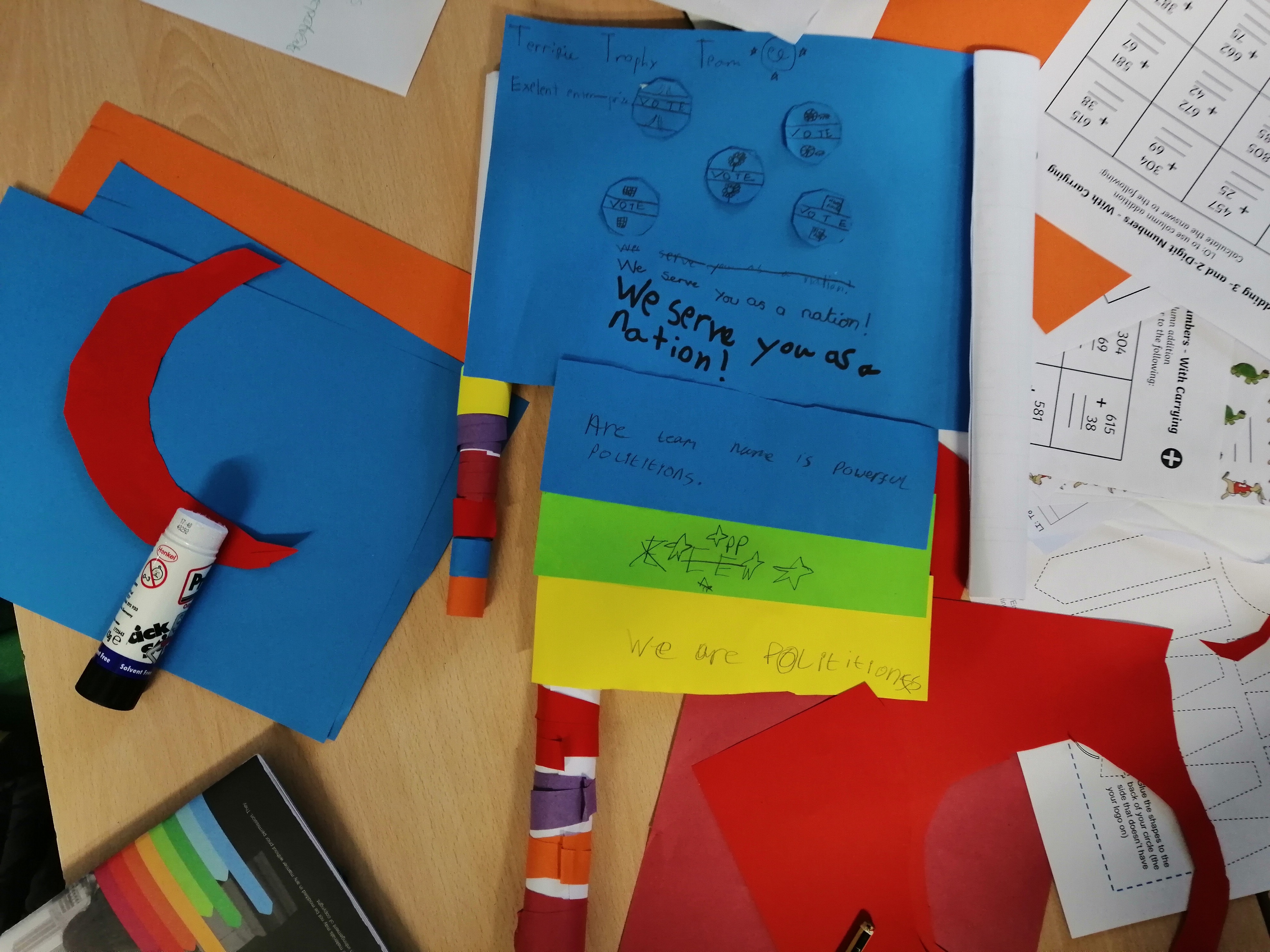 Year 4 apply Creativity skills to making their political stash.