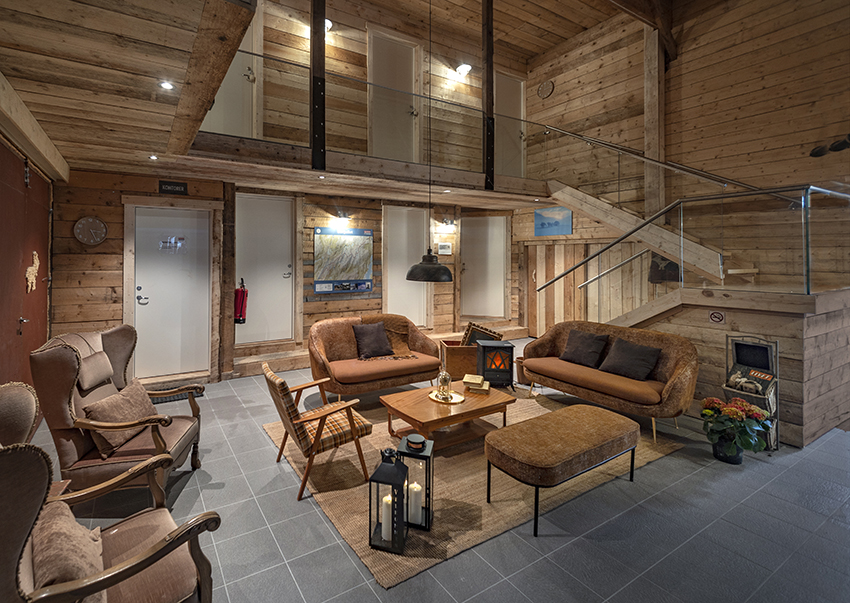 The lounge at Solenset Farm
