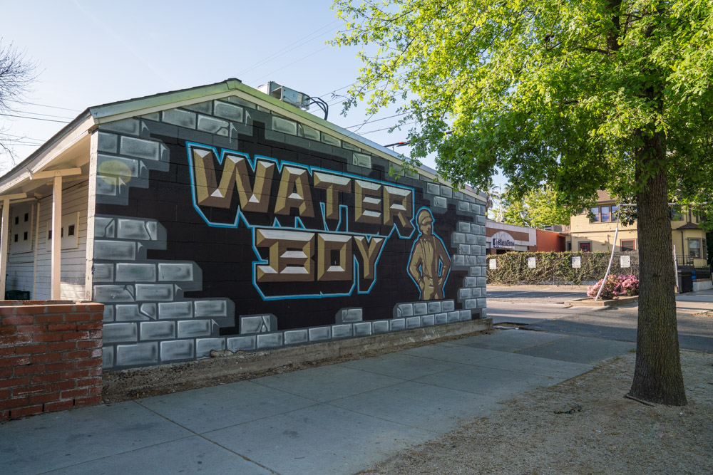 Exterior of The Waterboy, a farm to fork restaurant in Sacramento, CA