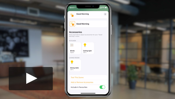 Adjusting Apple HomeKit scenes