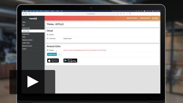 Connect Thinka to Amazon Alexa