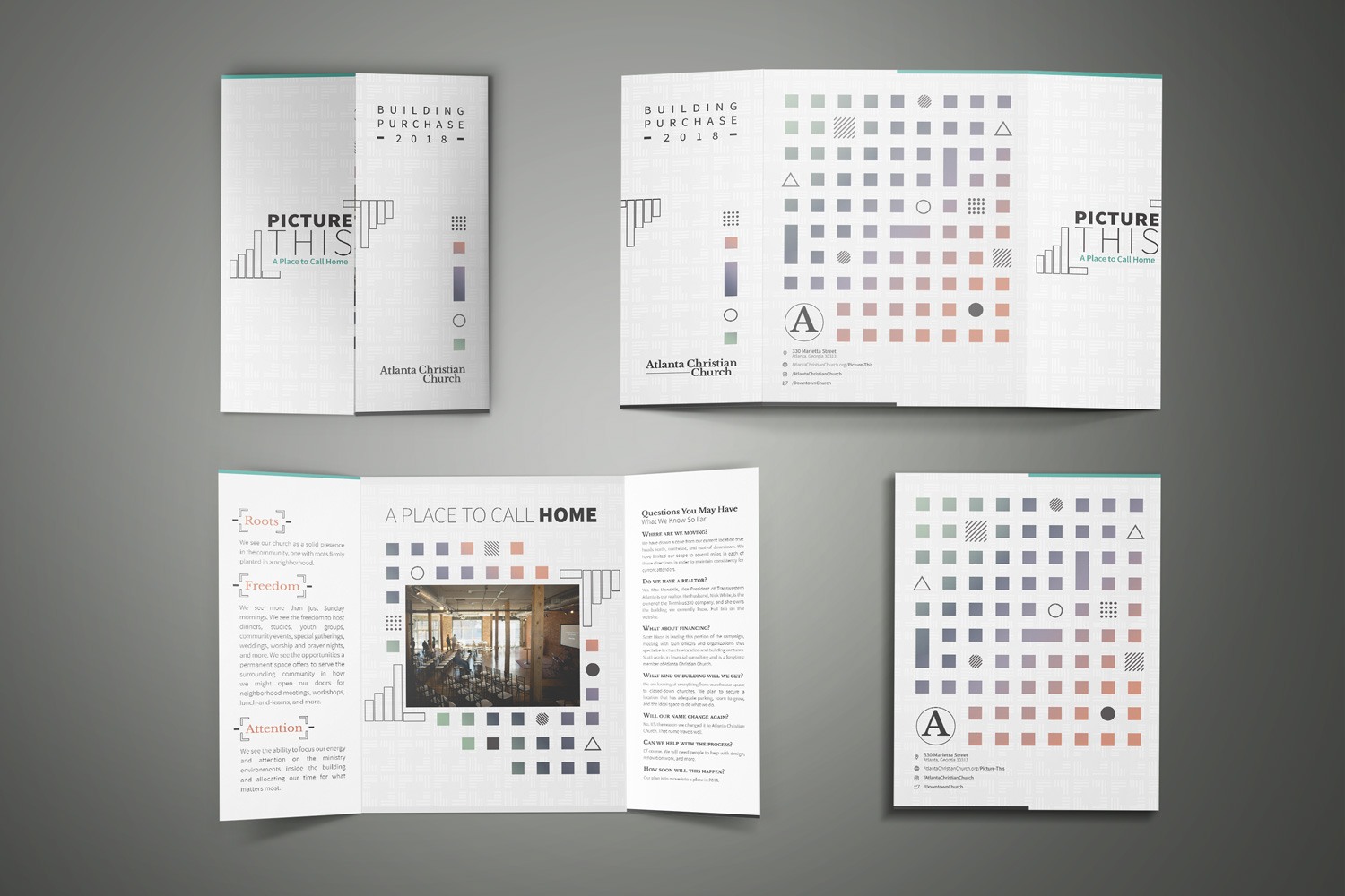 church marketing open gate fold brochure for outreach design and printing