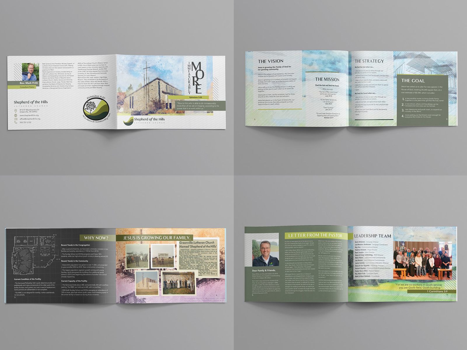 church capital campaign booklet or brochure design example theme