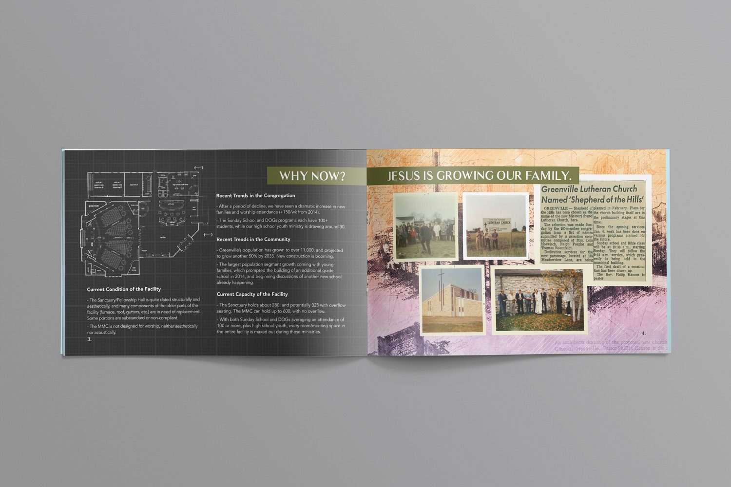 brochures for capital campaign examples for church fundraising by abstract union