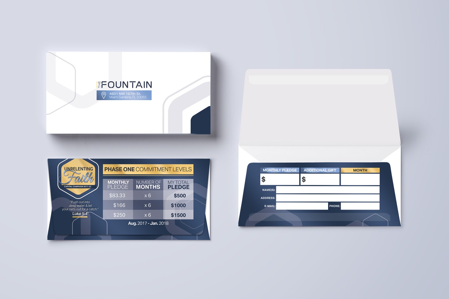 offering envelope for church capital campaigns materials