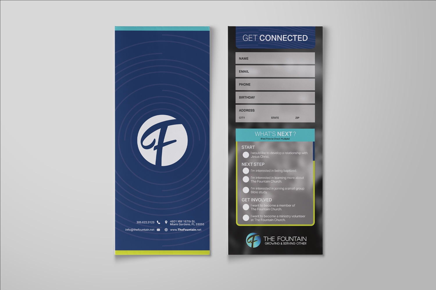 church connection card examples ideas