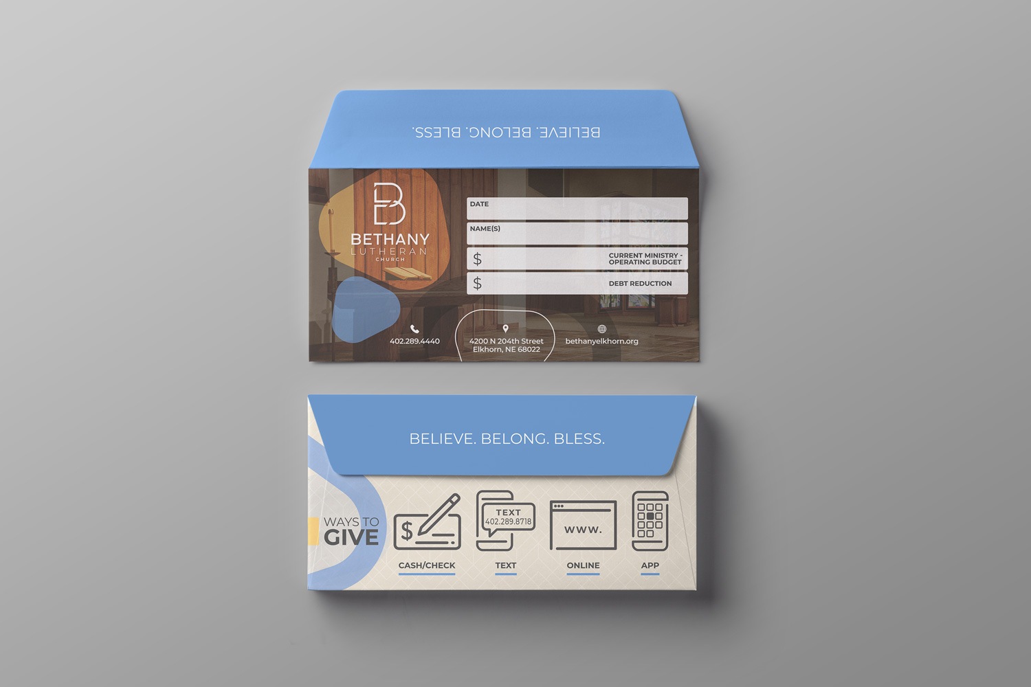 Church Offering Envelopes custom design and printing for church branding, marketing, oureach
