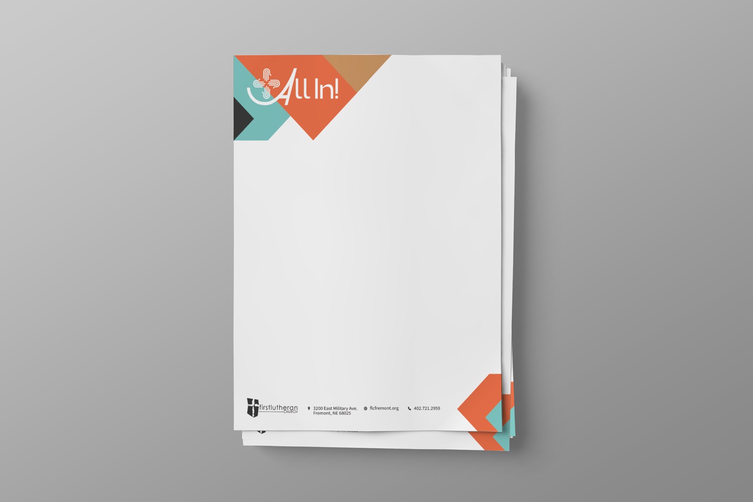 Church Capital Campaign Letterhead Set Design for case statement letter examples & ideas