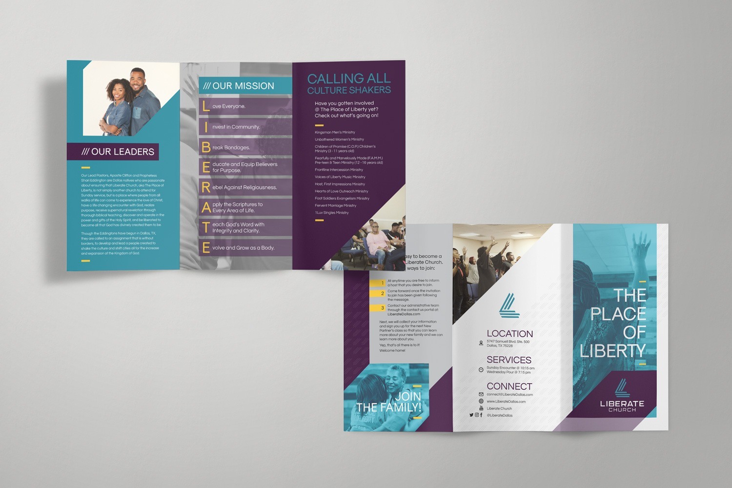 Church brochures for branding examples & ideas